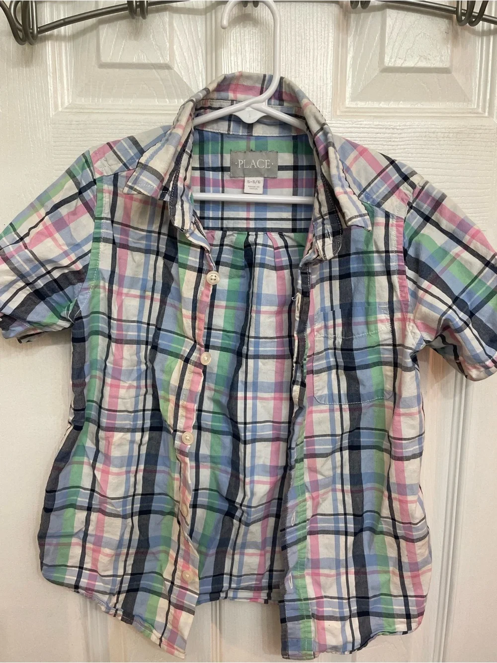 The Children’s Place Boys' Pastel Plaid Short Sleeve Shirt - Multicolor